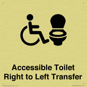 Accessible Toilet with Right to Left Transfer